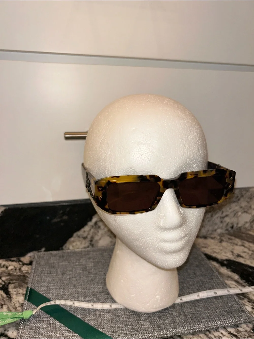 MCM Tortoiseshell Rectangular Sunglasses with Brown Lenses